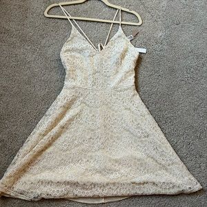Cream dress made by aqua